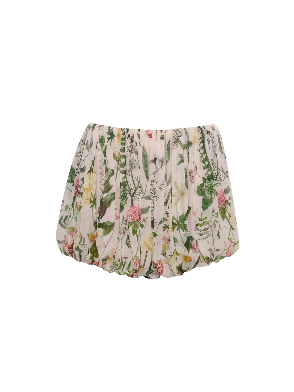 Cara Cara Floral Bubble Shorts - Pink, Green, Yellow